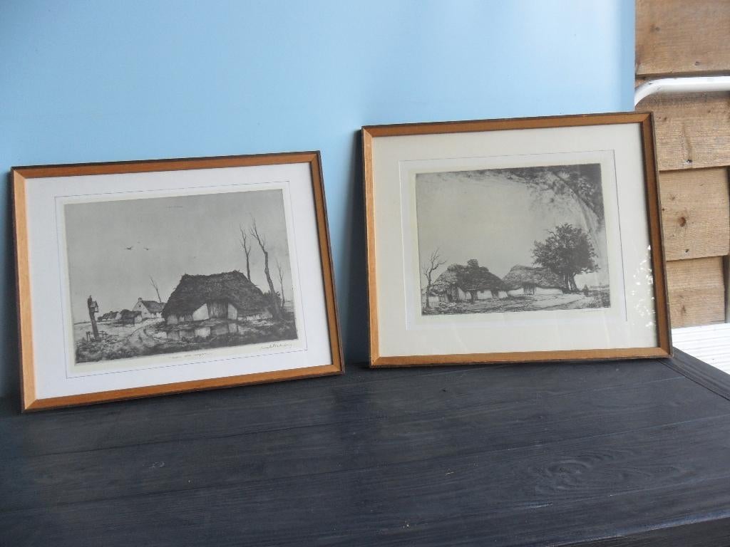 Dirk Baksteen (2), Ets, 46 cm, 34 cm, Landschap