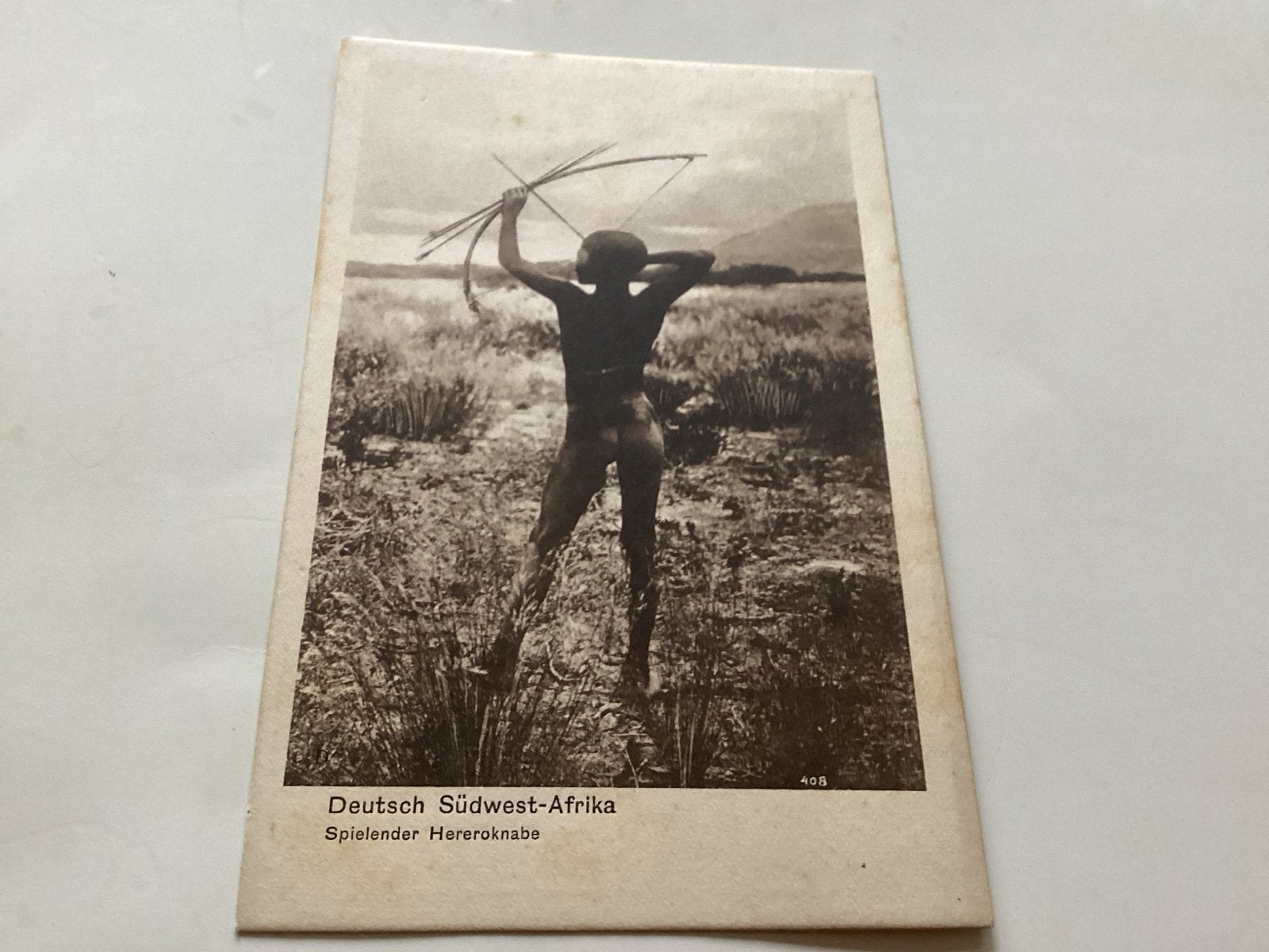 Zeldzame ansichtkaart: Hereroknaap, Duits Zuidwest-Afrika, Ophalen of Verzenden, Voor 1920, Gelopen, Duitsland