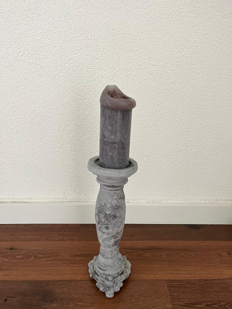 Betonnen kandelaar 4 stuks, Huis en Inrichting, Woonaccessoires | Kandelaars en Kaarsen, Ophalen, Overige materialen, Minder dan 25 cm