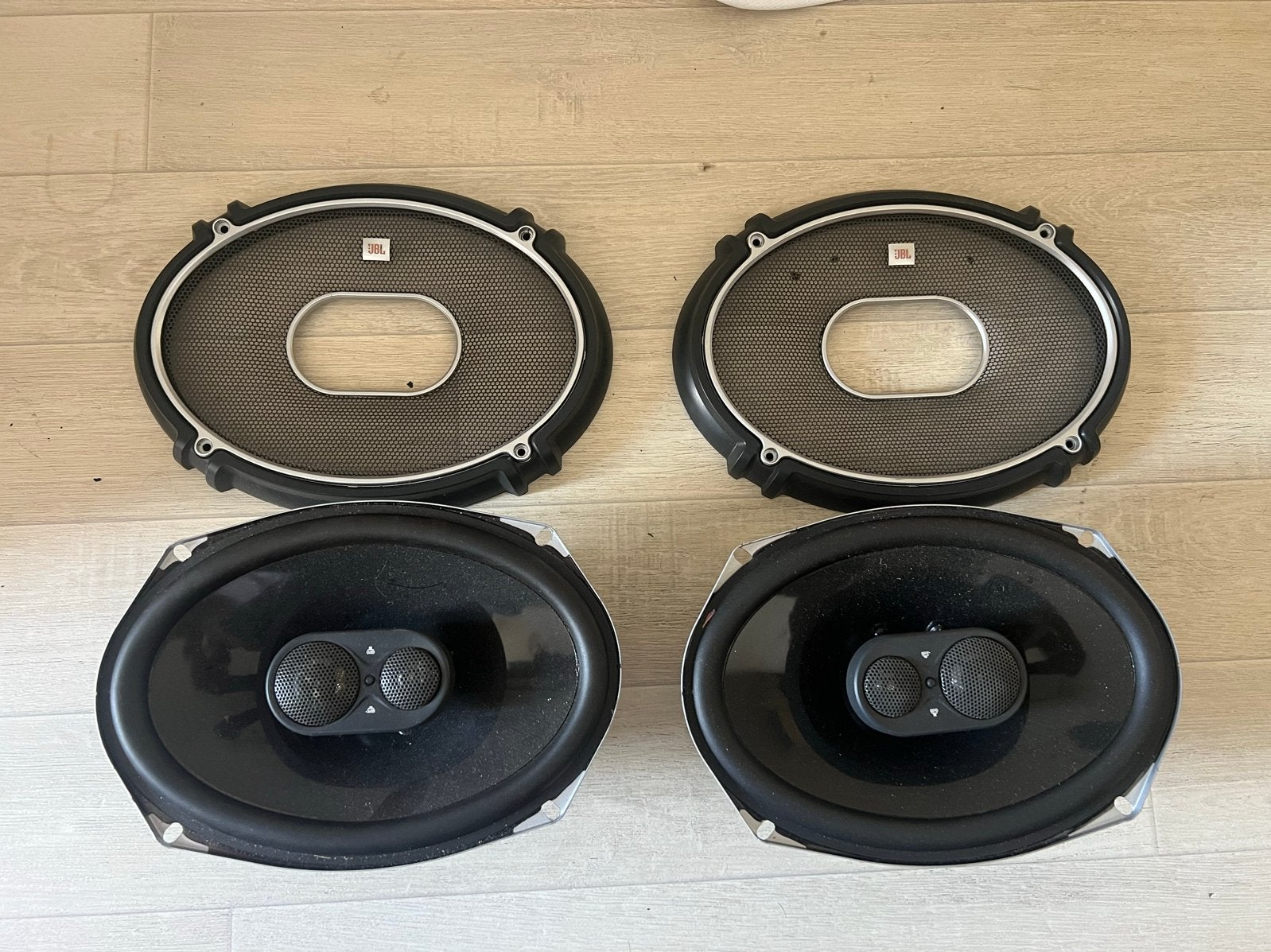 JBL GTO938 6x9 inch 3-weg autospeakers met grilles, Ophalen of Verzenden, Gebruikt