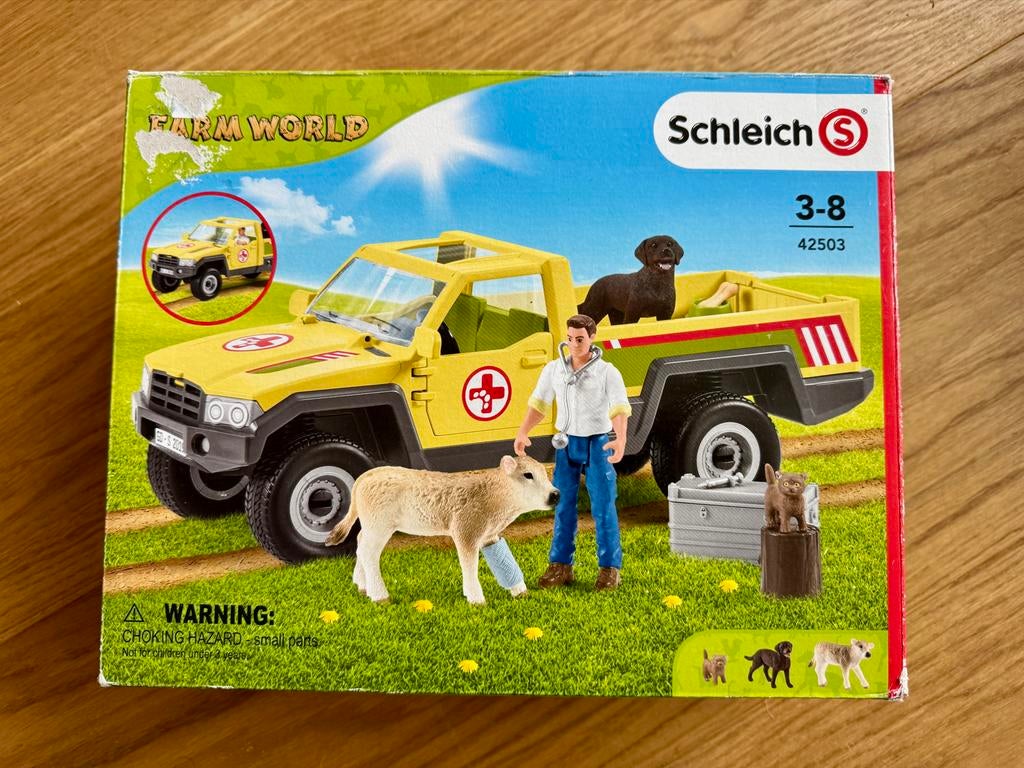 Schleich Farm World Dierenarts met Pick-up Truck, Ophalen of Verzenden, Zo goed als nieuw