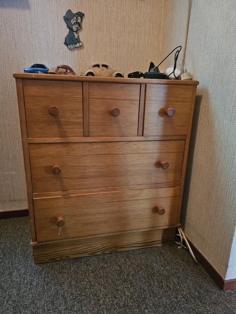 Houten Ladenkastje met 5 Lades - Praktisch en Compact, Huis en Inrichting, Kasten | Ladekasten, Ophalen, Gebruikt, 5 laden of meer