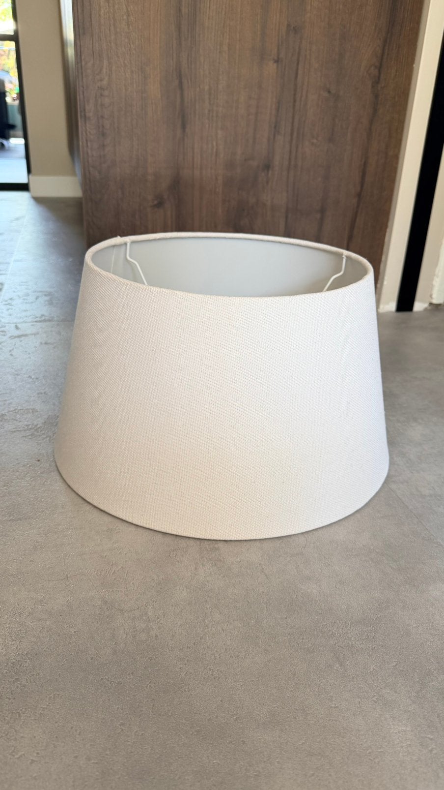 Wit/beige lampenkap, Ophalen, Zo goed als nieuw, Beige, Rond
