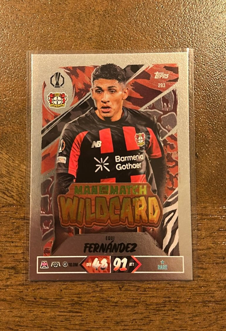 EQUI FERNANDEZ - MAN OF THE MATCH WILDCARD-TOPPS MATCH ATTAX, Ophalen of Verzenden, Zo goed als nieuw, Buitenlandse clubs, Spelerskaart