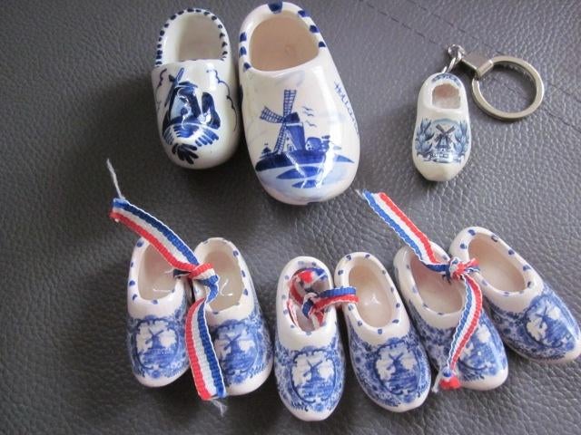 delfts blauwe klompjes/sleutelhanger/3 paar 5cm/ 2 losse, Ophalen of Verzenden