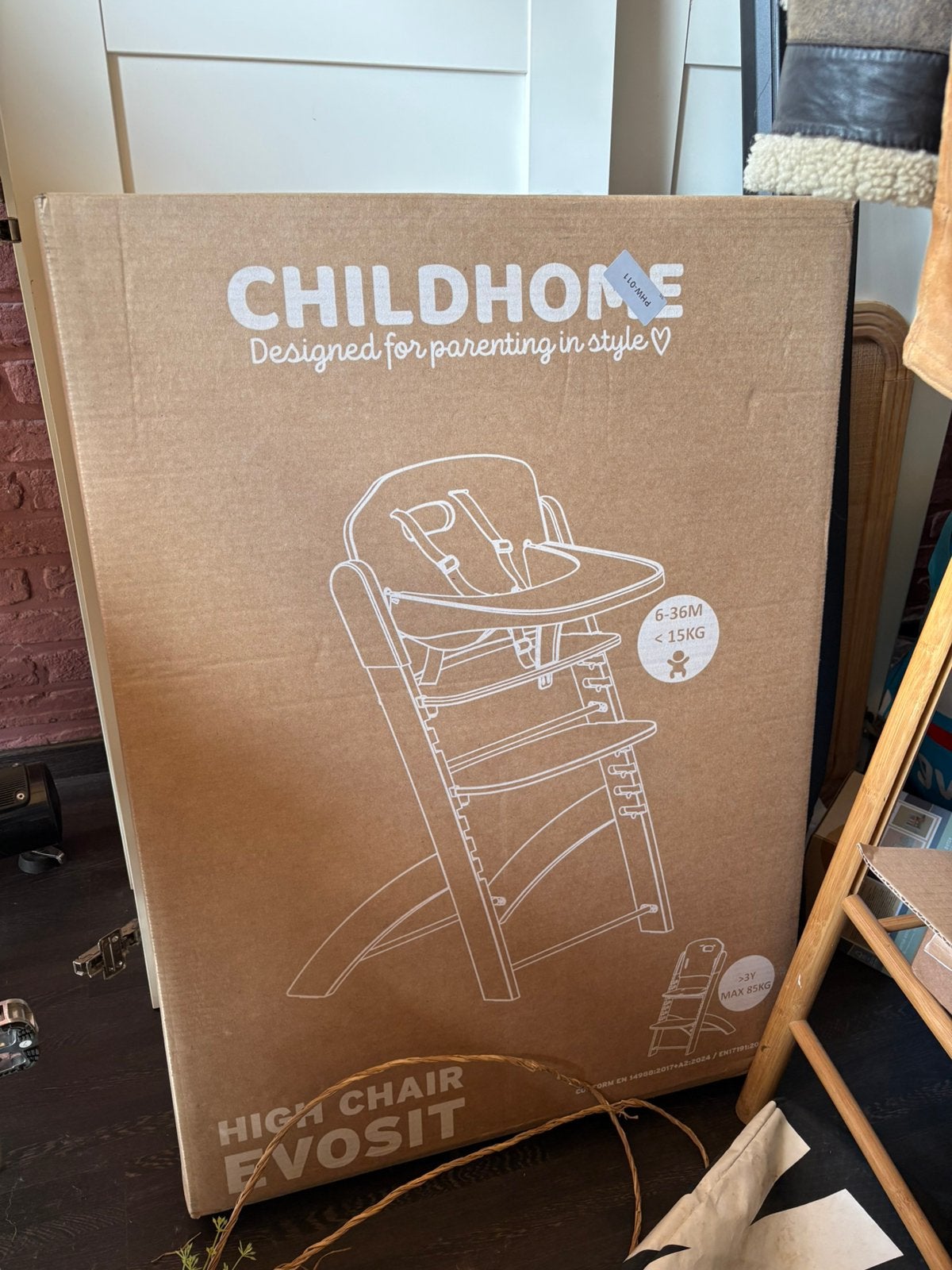 NIEUW - Childhome Evosit Meegroeistoel met Eettablet, Ophalen of Verzenden, Zo goed als nieuw, Meegroeistoel