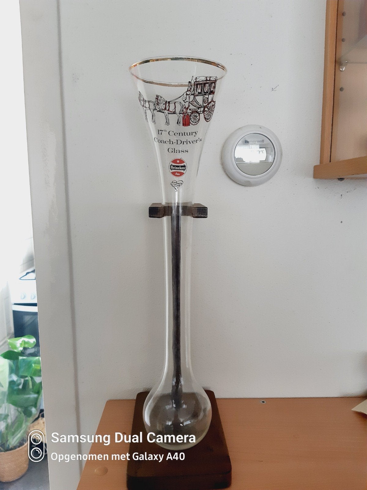 Mooie Heineken koetsierglas beer, Ophalen of Verzenden, Zo goed als nieuw, Glas of Glazen, Heineken