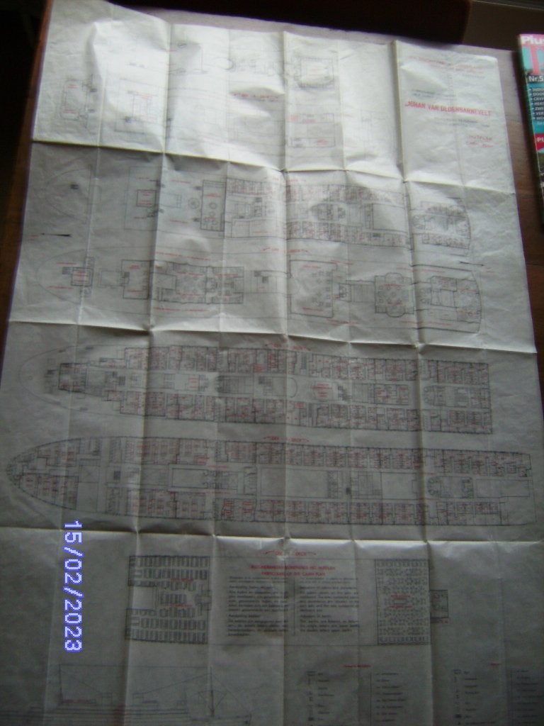 NV Stoomvaart Mij Nederland J v Oldenbarnevelt 1954 Amsterda, Ophalen of Verzenden, Gebruikt, Motorboot, Schaalmodel