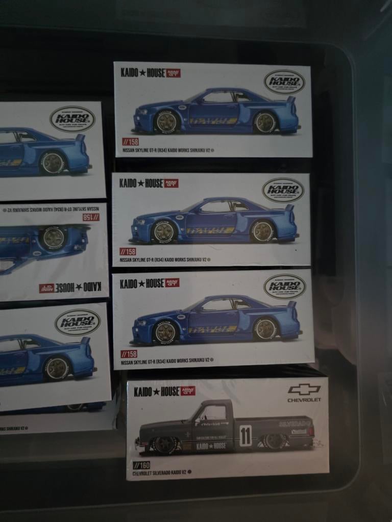 Kaido House Mini GT Nissan Skyline GT-R R34 en Chevrolet, Onbekend, Nieuw, Ophalen of Verzenden, Kaido House Mini GT