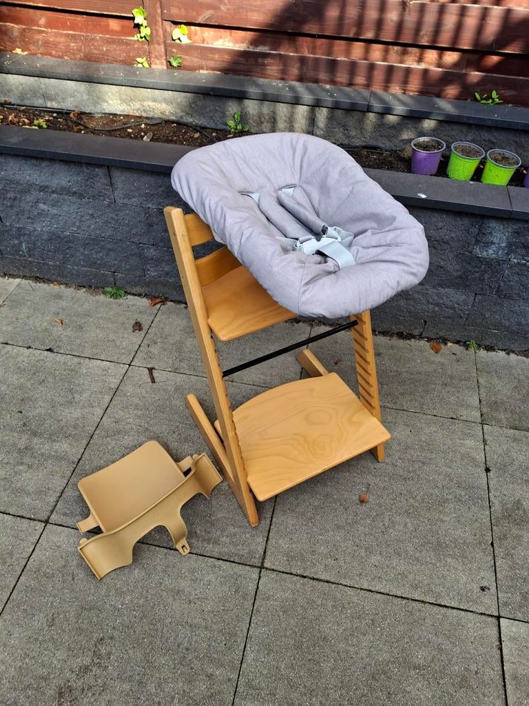 Stokke Tripp Trapp kinderstoel, met newbornset en babyset, Kinderen en Baby's, Kinderstoelen, Ophalen, Meegroeistoel, Stoelverkleiner