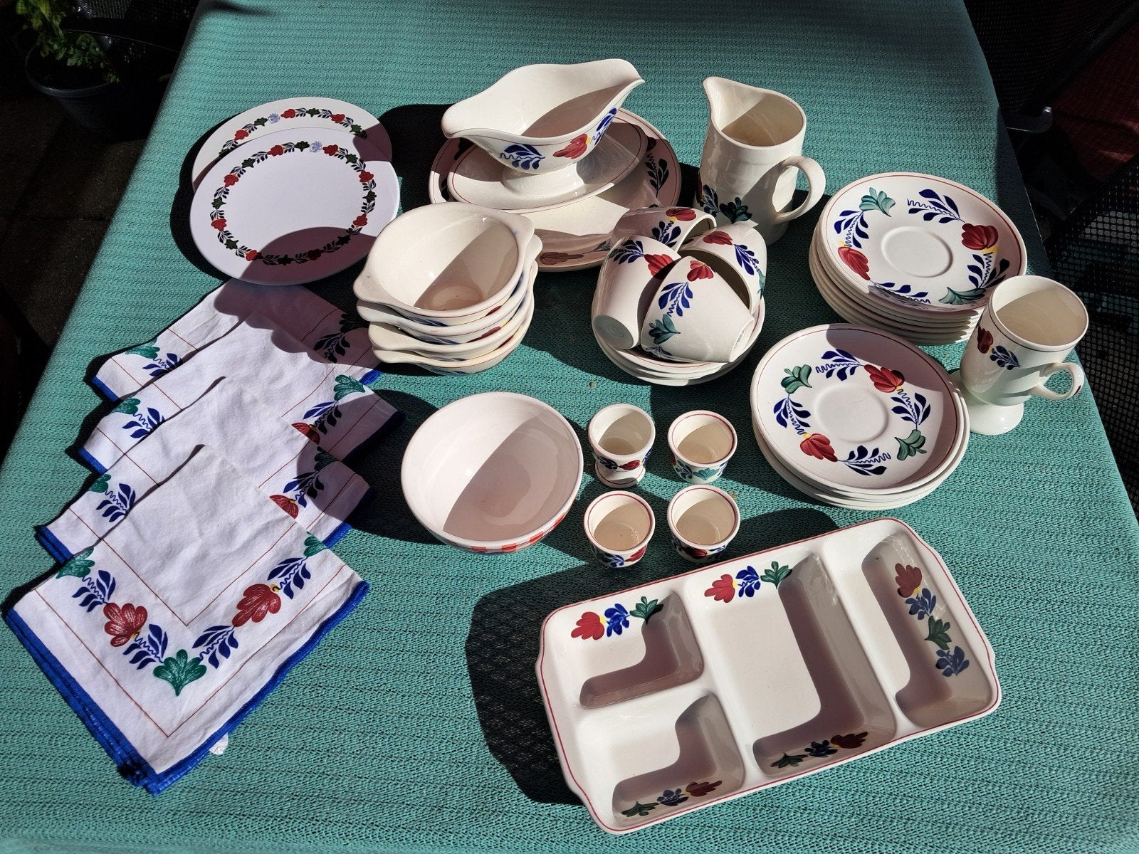 Boerenbont servies, Ophalen of Verzenden, Gebruikt, Aardewerk, Landelijk/Boerenbont