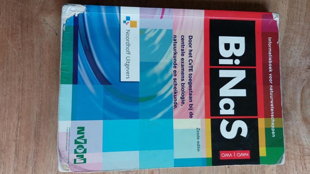 BiNaS Informatieboek Natuurwetenschappen HAVO/VWO 6e editie, Boeken, Schoolboeken, Ophalen of Verzenden, Gelezen, HAVO, Biologie