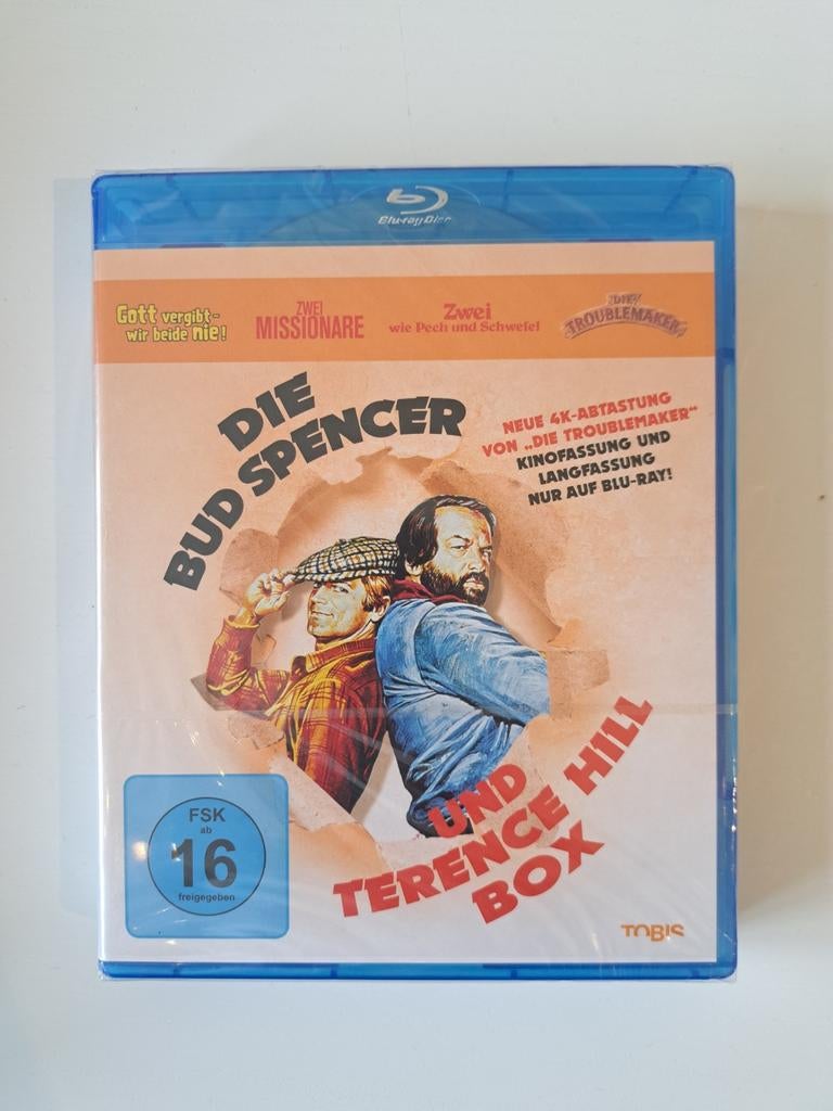 Bud Spencer & Terence Hill Box - 4 films op Blu-ray, Cd's en Dvd's, Blu-ray, Ophalen of Verzenden, Zo goed als nieuw, Humor en Cabaret