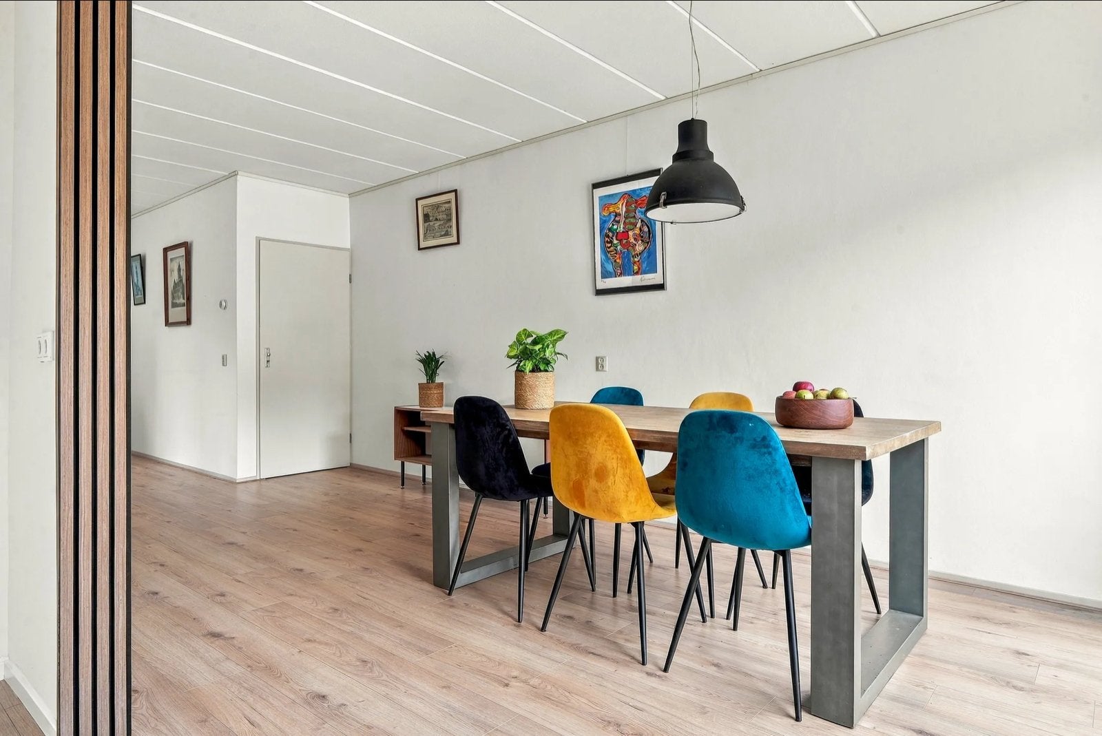 Eettafel met 6 stoelen - Modern en Stijlvol, Zo goed als nieuw, 150 tot 200 cm, Vier personen, Rechthoekig