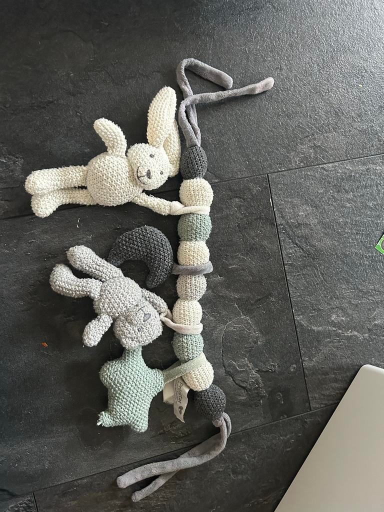 Prenatal wagenspanner voor Maxi-Cosi met konijntjes, Kinderen en Baby's, Speelgoed | Babyspeelgoed, Ophalen of Verzenden, Zo goed als nieuw