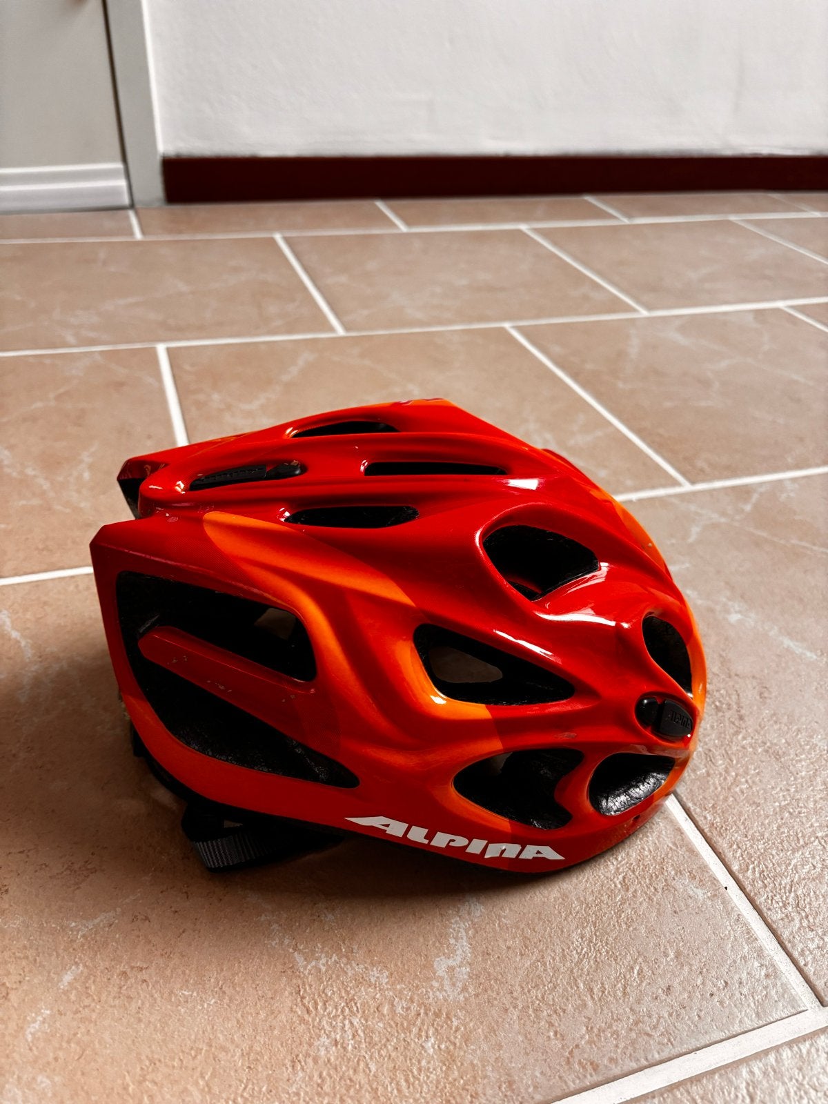 Alpina Fietshelm - Oranje/Rood - Maat M, Ophalen of Verzenden, Gebruikt, M, Heer of Dame