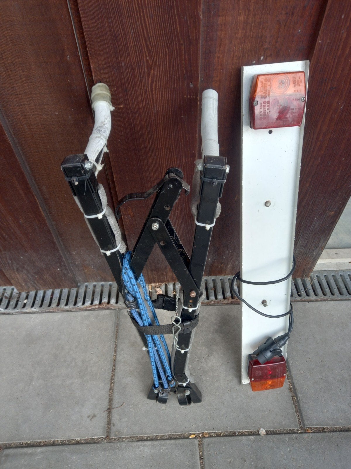 Fietsendrager voor trekhaak met verlichting, Ophalen, Gebruikt