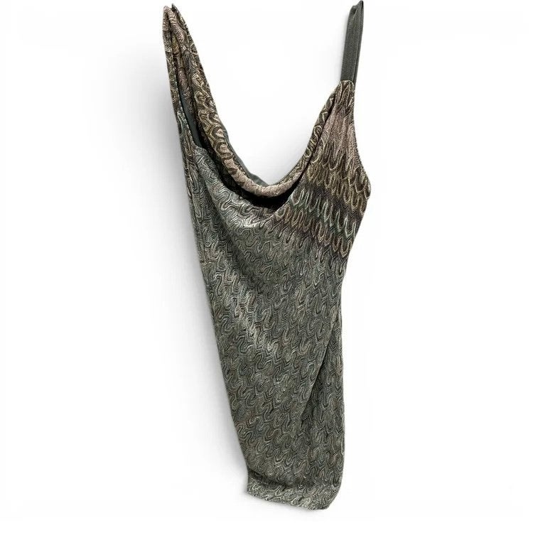 Missoni Jurk Zigzag Lamé Multicolor, Maat IT38,Made in Italy, Maat 38/40 (M), MISSONI, Nieuw, Boven de knie