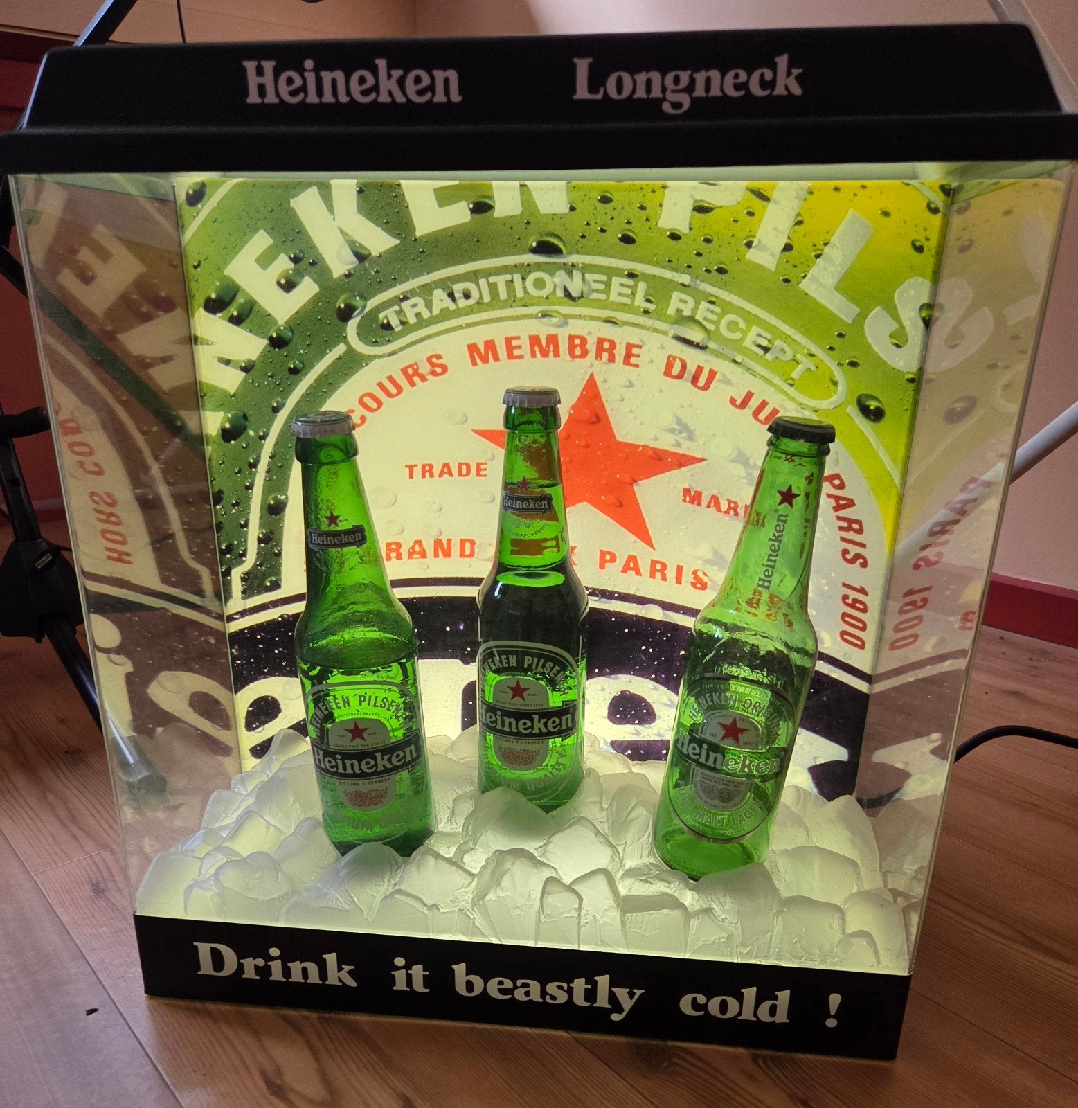 Heineken lichtbakken, Verzamelen, Merken en Reclamevoorwerpen, Ophalen, Gebruikt, Verpakking