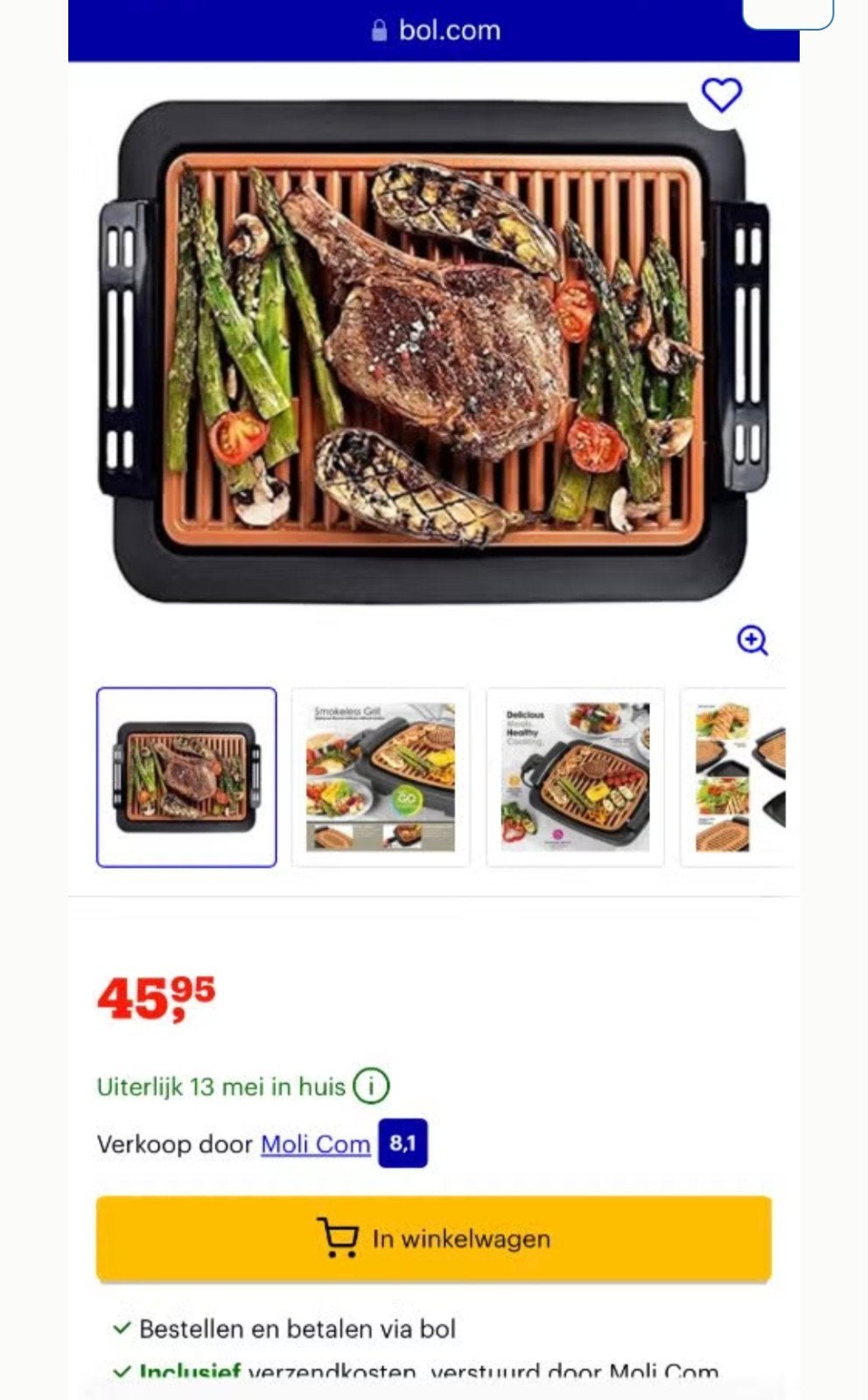 zgan elektrische tafel BBQ 1250W - Ideaal voor campin, Ophalen of Verzenden, Zo goed als nieuw, Gourmetmaxx