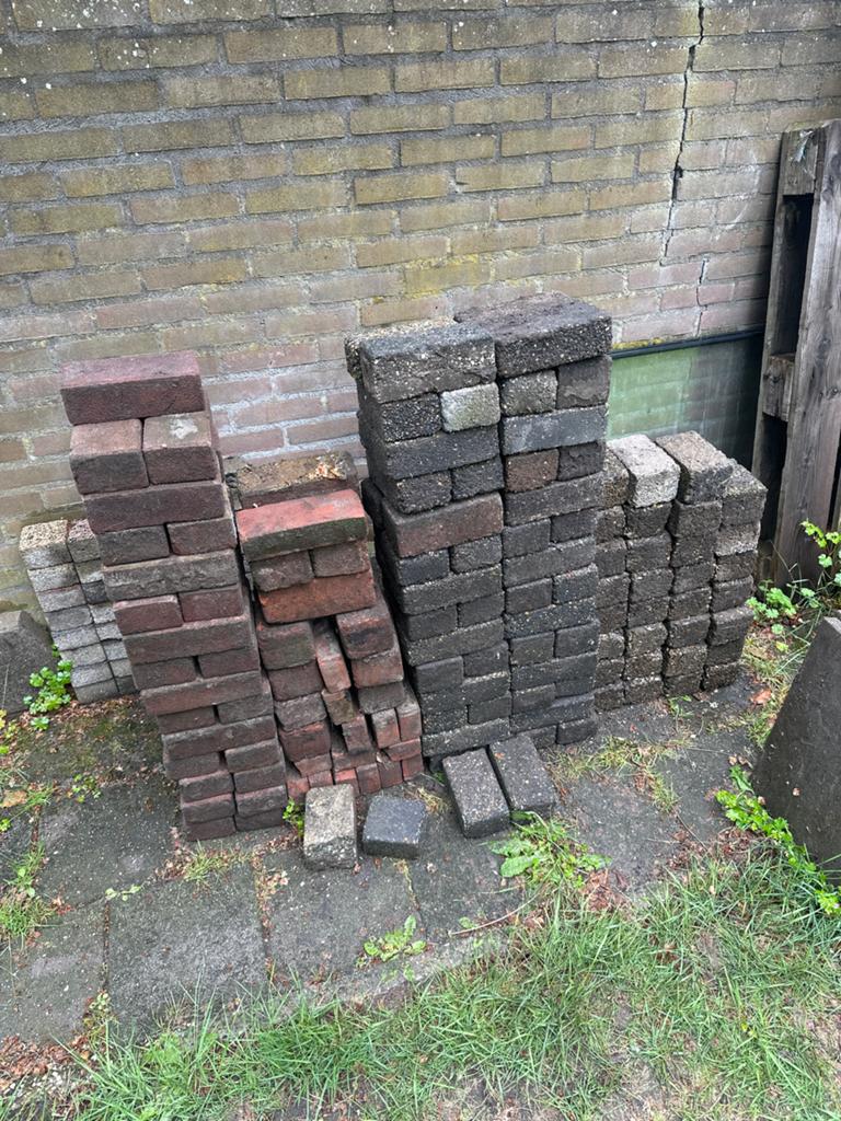 Diverse partij gebruikte straatstenen, Ophalen, Gebruikt, Klinkers, Minder dan 5 m²