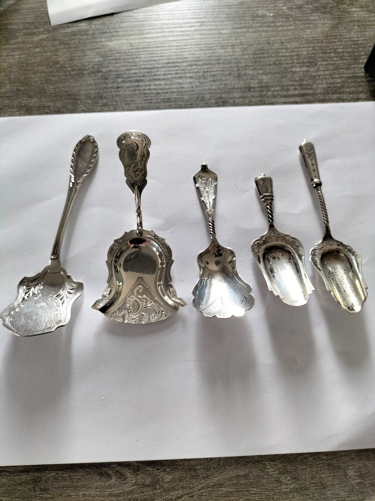 Antieke Zilveren Suiker- en Theelepels Set, Antiek en Kunst, Verzenden