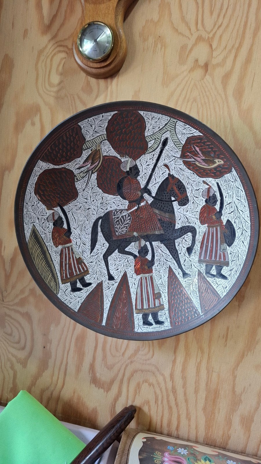 Decoratieve Wandplaat met Oosterse Scène, Ophalen of Verzenden