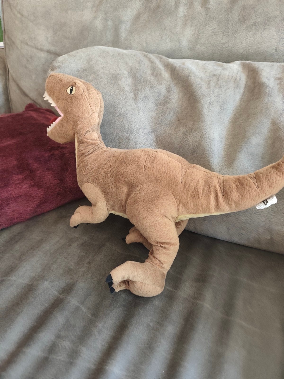 IKEA JÄTTELIK Dinosaurus Knuffel - Zo goed als nieuw, Ophalen of Verzenden, Zo goed als nieuw, Middelgroot (20 tot 80 cm), Bruin