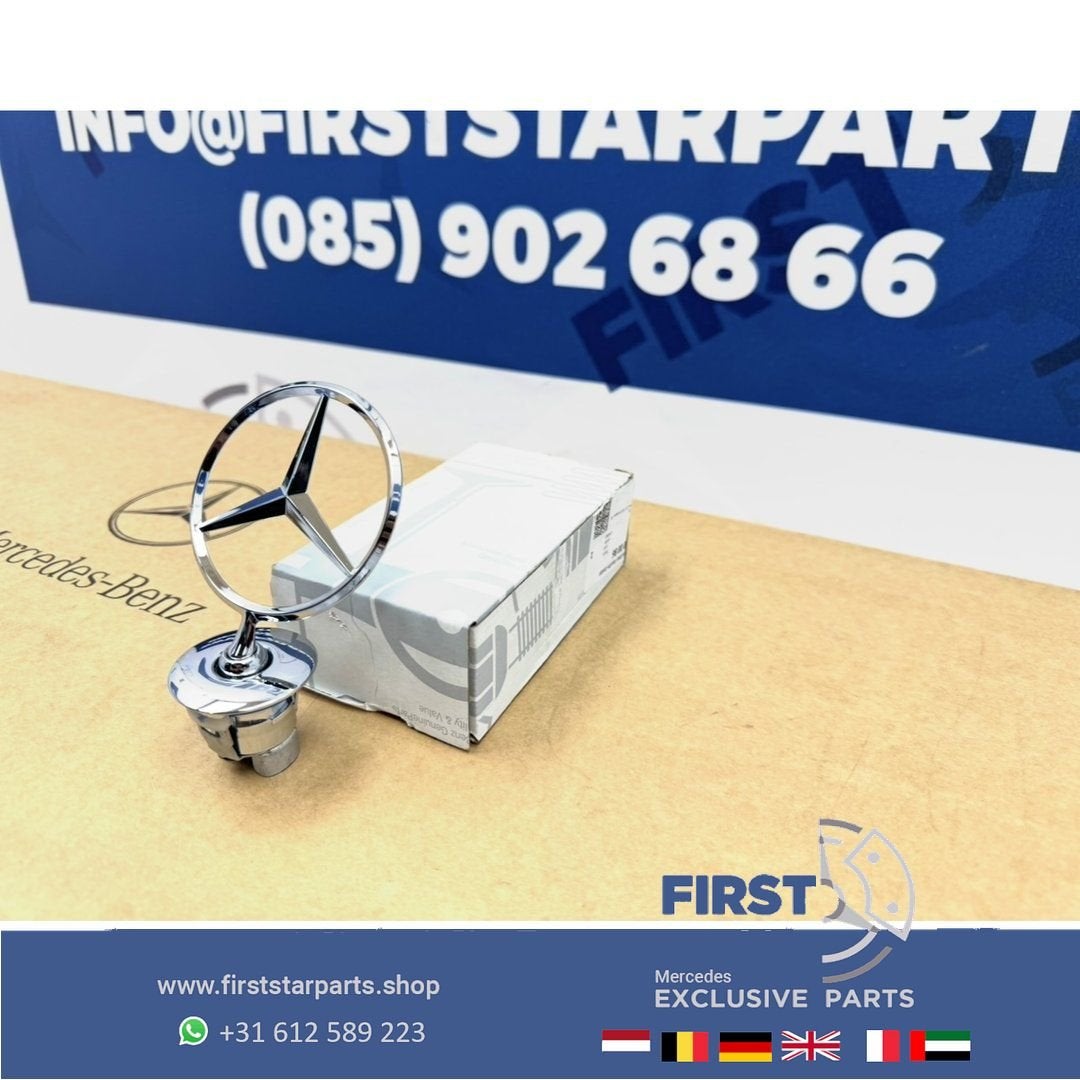Mercedes STAANDE STER CHROOM motorkap logo embleem METAAL AM, Gebruikt, -, Ophalen of Verzenden, -