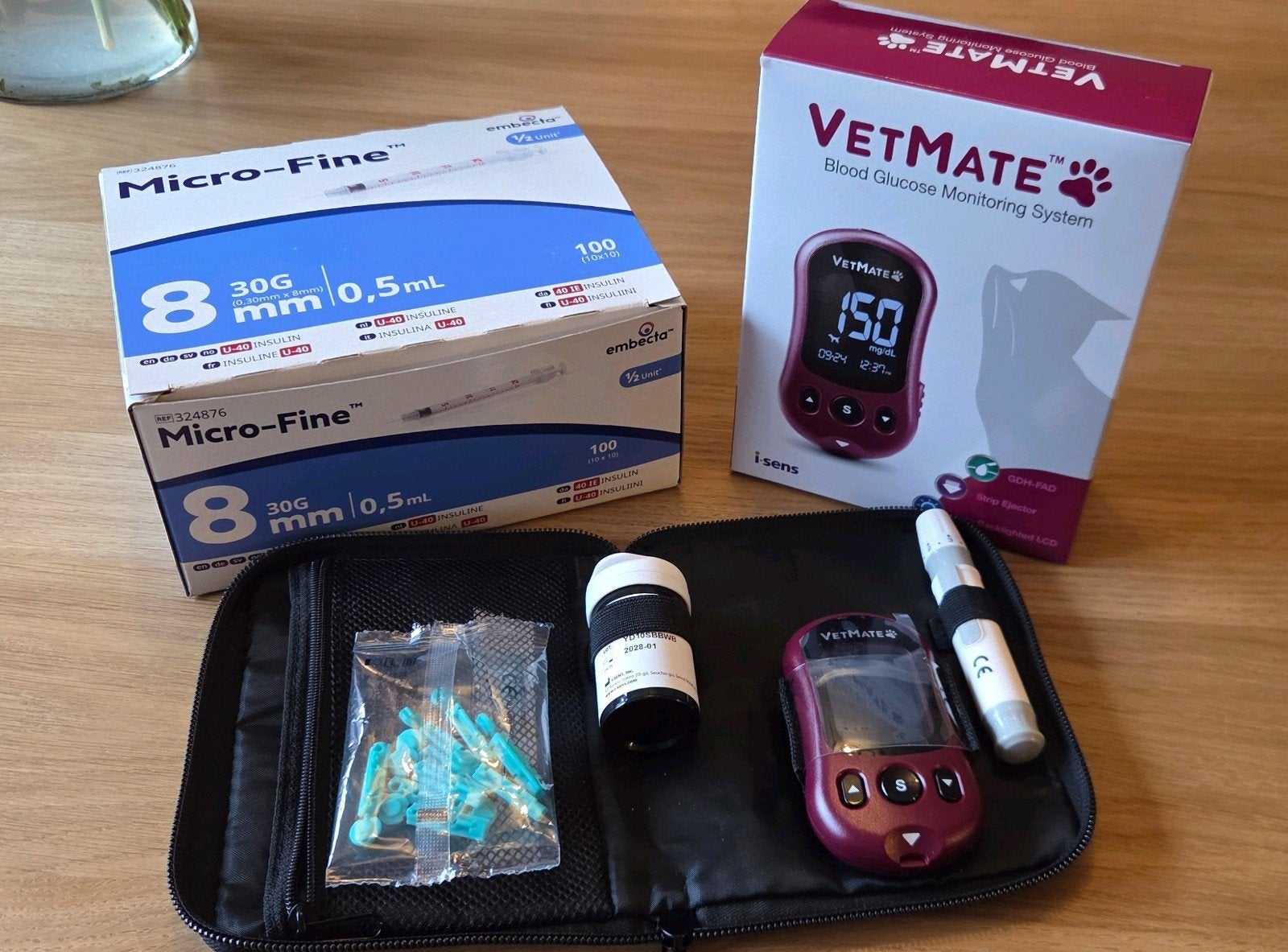Glucosemeter diabetes toebehoren kat, Ophalen of Verzenden, Zo goed als nieuw
