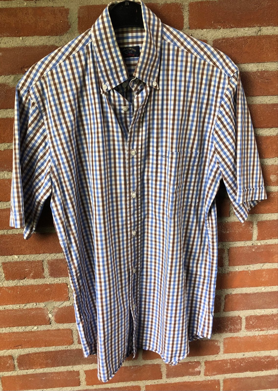 ZGAN Paul & Shark Yachting geruit overhemd - maat 40 (M), Ophalen of Verzenden, Zo goed als nieuw, Blauw, Halswijdte 39/40 (M)