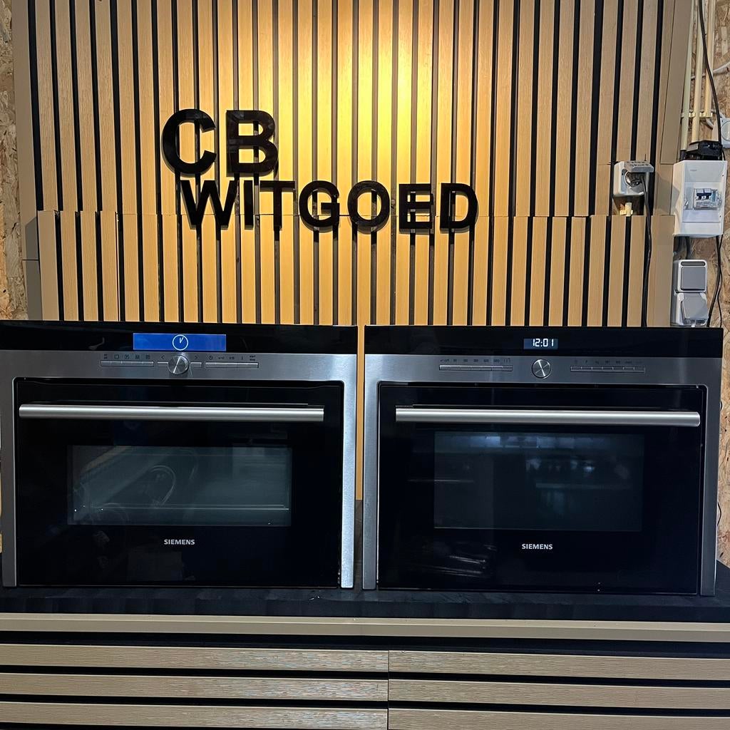 Luxe Siemens set solo oven + solo magnetron, Ophalen, Zo goed als nieuw, Oven met grill, Inbouw