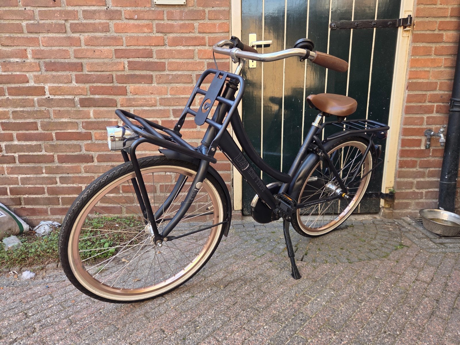 Cortina U4 transportfiets 24" denim blue - zo goed als nieuw, Ophalen, Terugtraprem, Cortina U4 transportfiets, Versnellingen