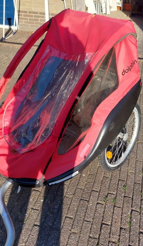 Dolphin fietskar winther, Fietsen en Brommers, Fietsaccessoires | Aanhangers en Karren, Ophalen, Gebruikt, Kinderkar