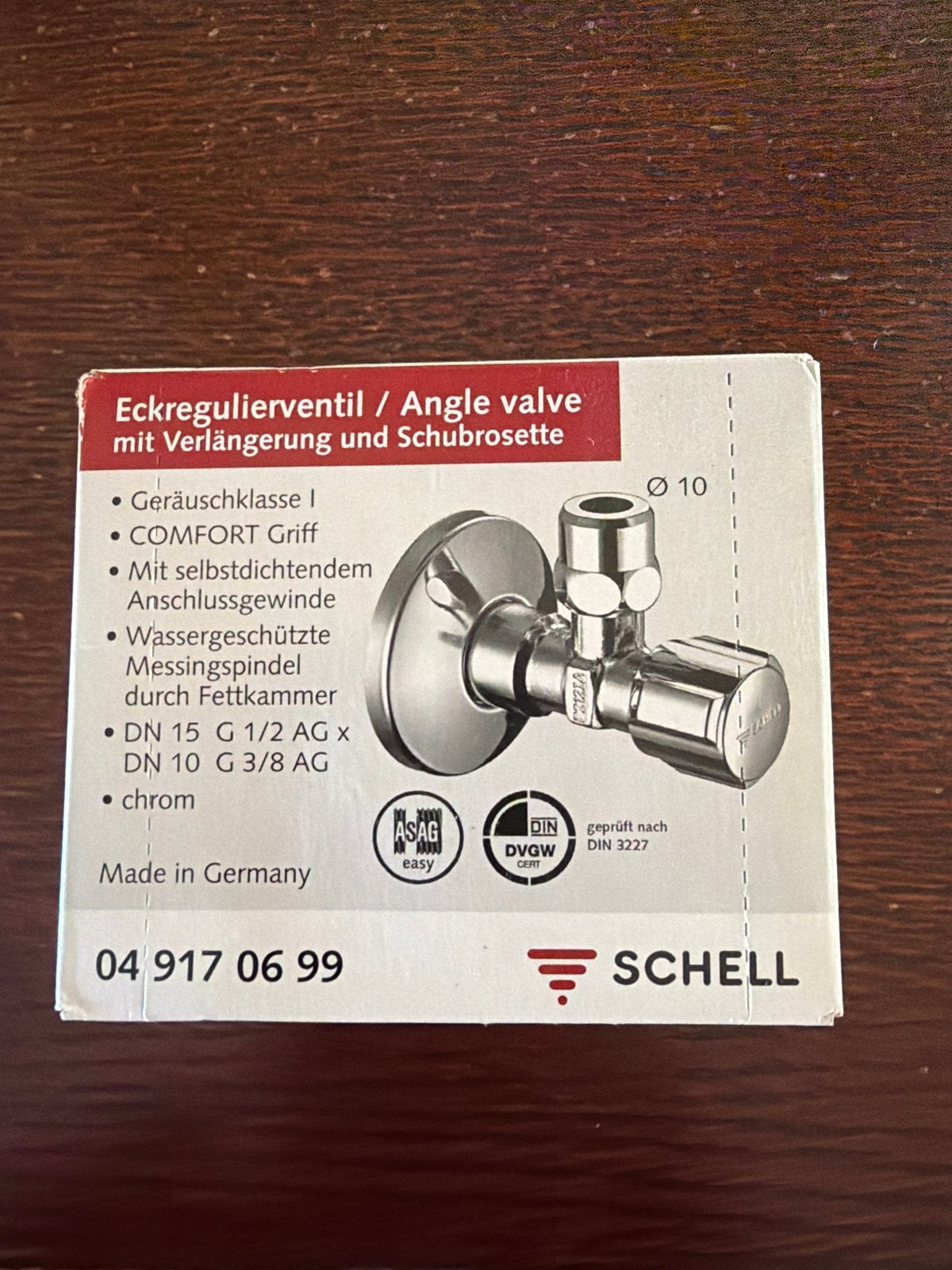 Schell Hoekstopkraan met verlenging en rozet - Chroom, Ophalen of Verzenden, Nieuw, Chroom, Kraan