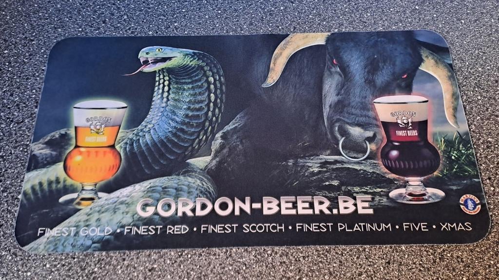 3x Gordon Finest Beer barmatjes, Ophalen of Verzenden, Zo goed als nieuw, Viltje(s), Overige merken