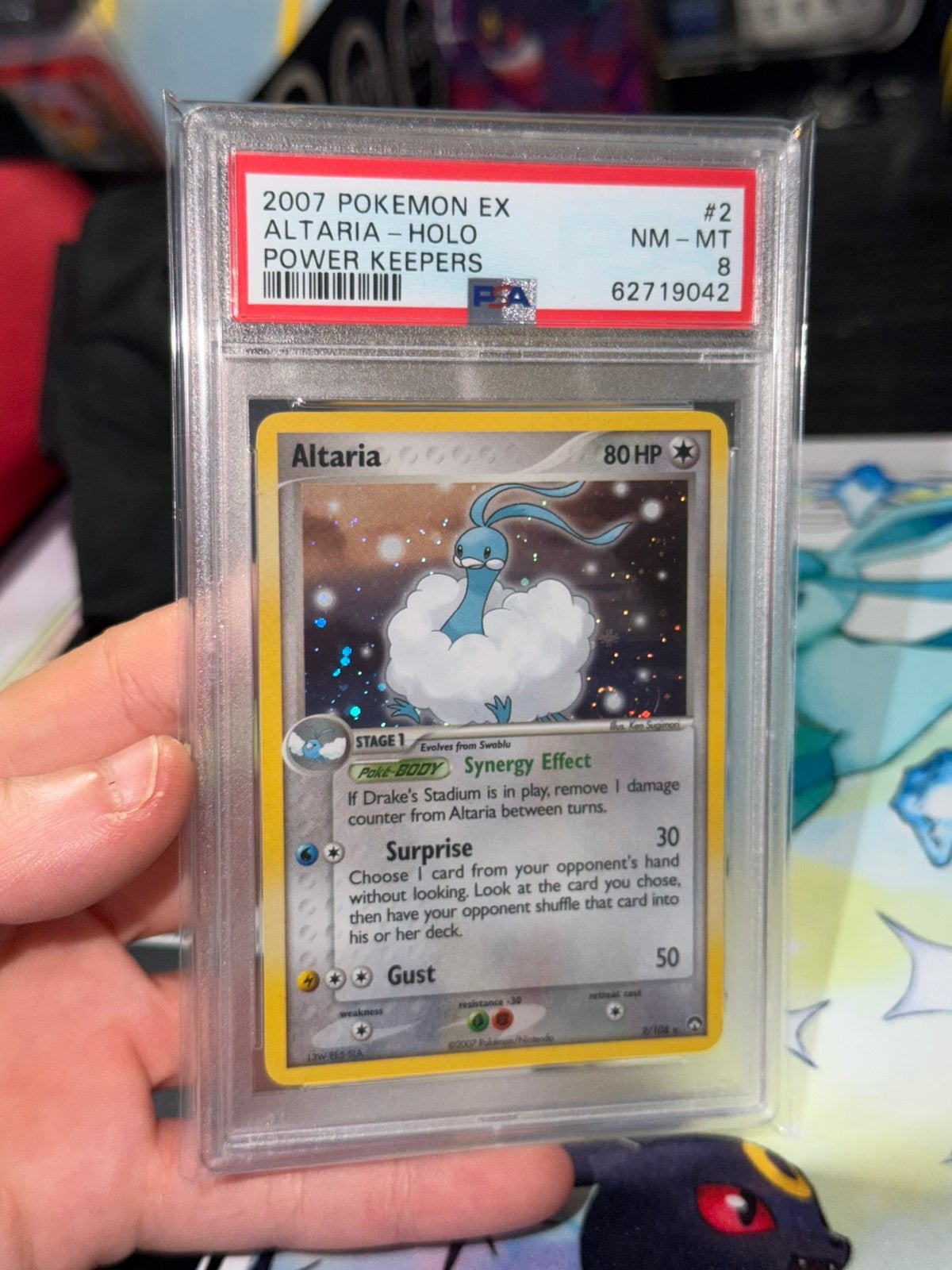 Altaria 2/108 EX Power Keepers Holo PSA 8 NM-Mint, Hobby en Vrije tijd, Verzamelkaartspellen | Pokémon, Ophalen, Zo goed als nieuw