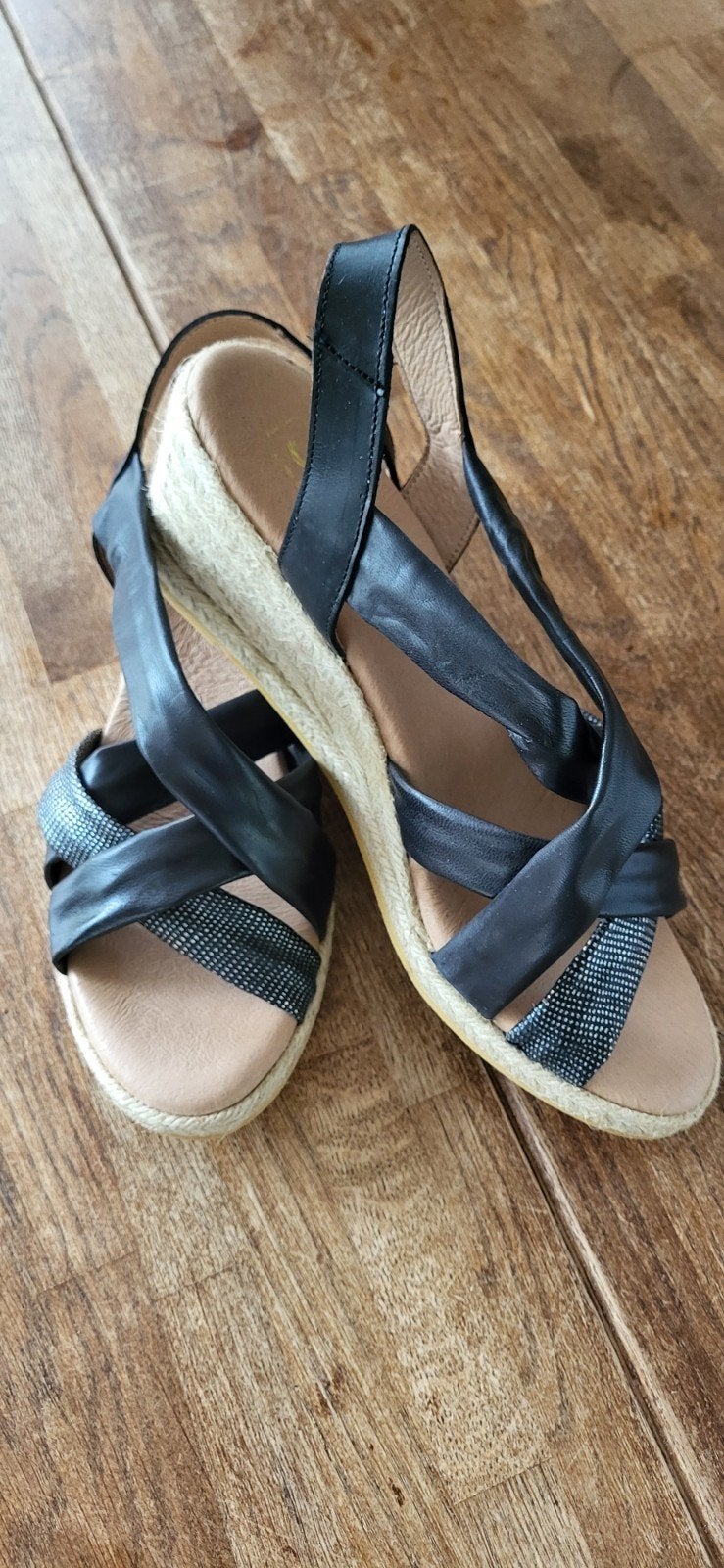 Espadrilles met Sleehak maat 43 Stravers, Kleding | Dames, Schoenen, Nieuw, Espadrilles of Moccasins, Zwart, Verzenden