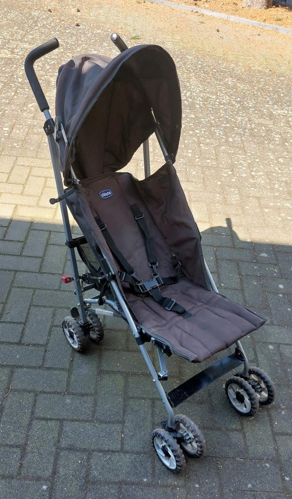 Chicco Buggy Zwart - met zonneklep en 5 punts gordel, Ophalen, Gebruikt, Overige merken, Zonnekap