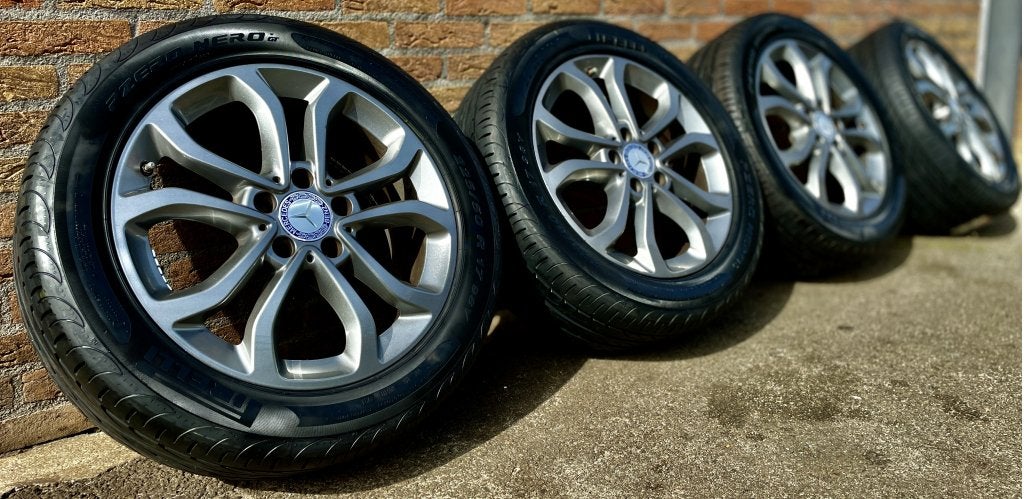 Mercedes C klasse velgen 17 inch origineel zomerbanden, Niet ingevuld, Banden en Velgen, Niet ingevuld, Nieuw