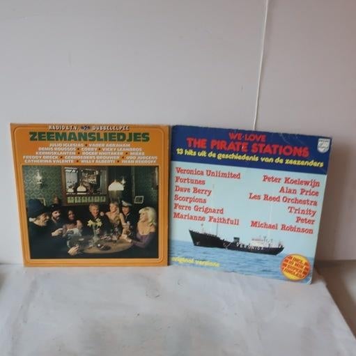 Zeemansliedjes & We Love The Pirate Stations vinyl SET PRIJS, Ophalen of Verzenden, Gebruikt, 12 inch, Nederlandstalig