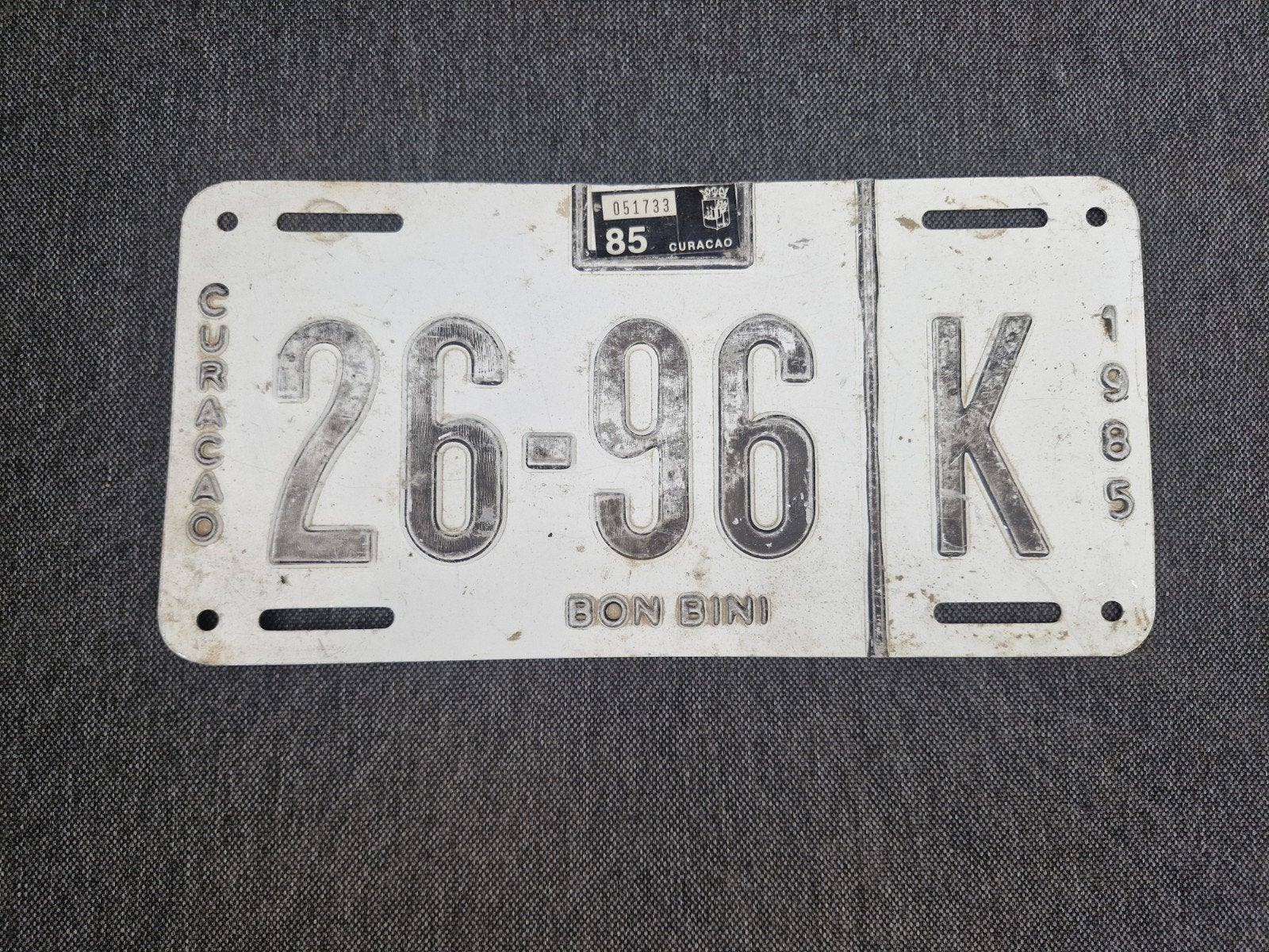 Kentekenplaat Curacao nummerbord nummerplaat License Curaçao, Verzenden, Gebruikt, Auto's