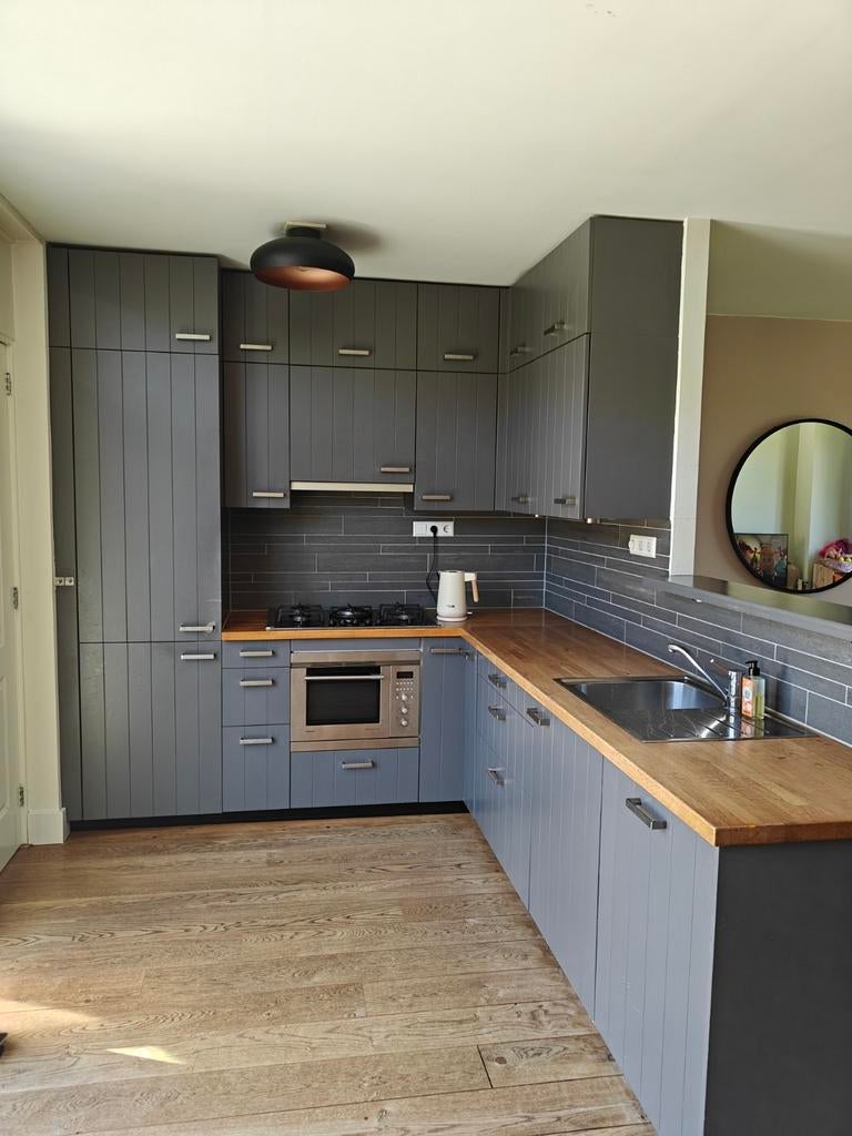 L-vormige keuken 280x240cm, beschikbaar eind juni/juli, Huis en Inrichting, Keuken | Complete keukens, Ophalen, Gebruikt, Hoekkeuken