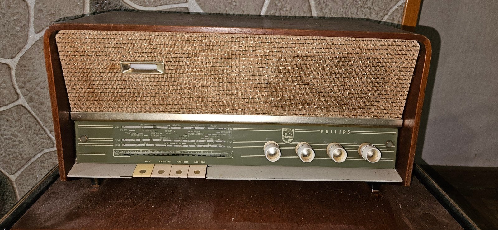 Vintage Philips Radio - Klassieke Buizenradio, Ophalen, Gebruikt, Radio