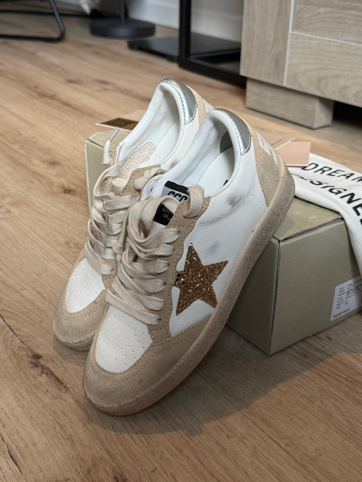 Golden Goose Ball Star Sneakers - Maat 37(24,5), Ophalen of Verzenden, Zo goed als nieuw, Wit, Sneakers of Gympen