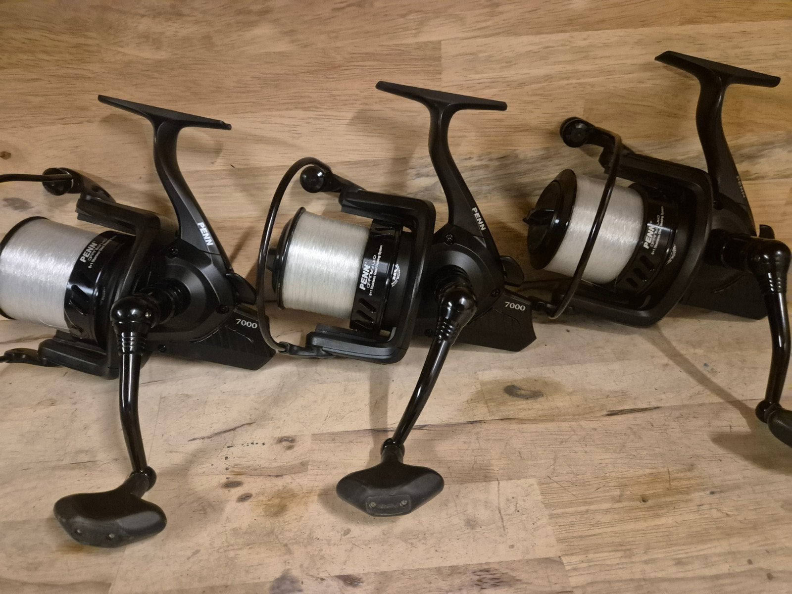 3x penn affinity Ltd 7000 longcast molens., Watersport en Boten, Ophalen of Verzenden, Zo goed als nieuw, Molen