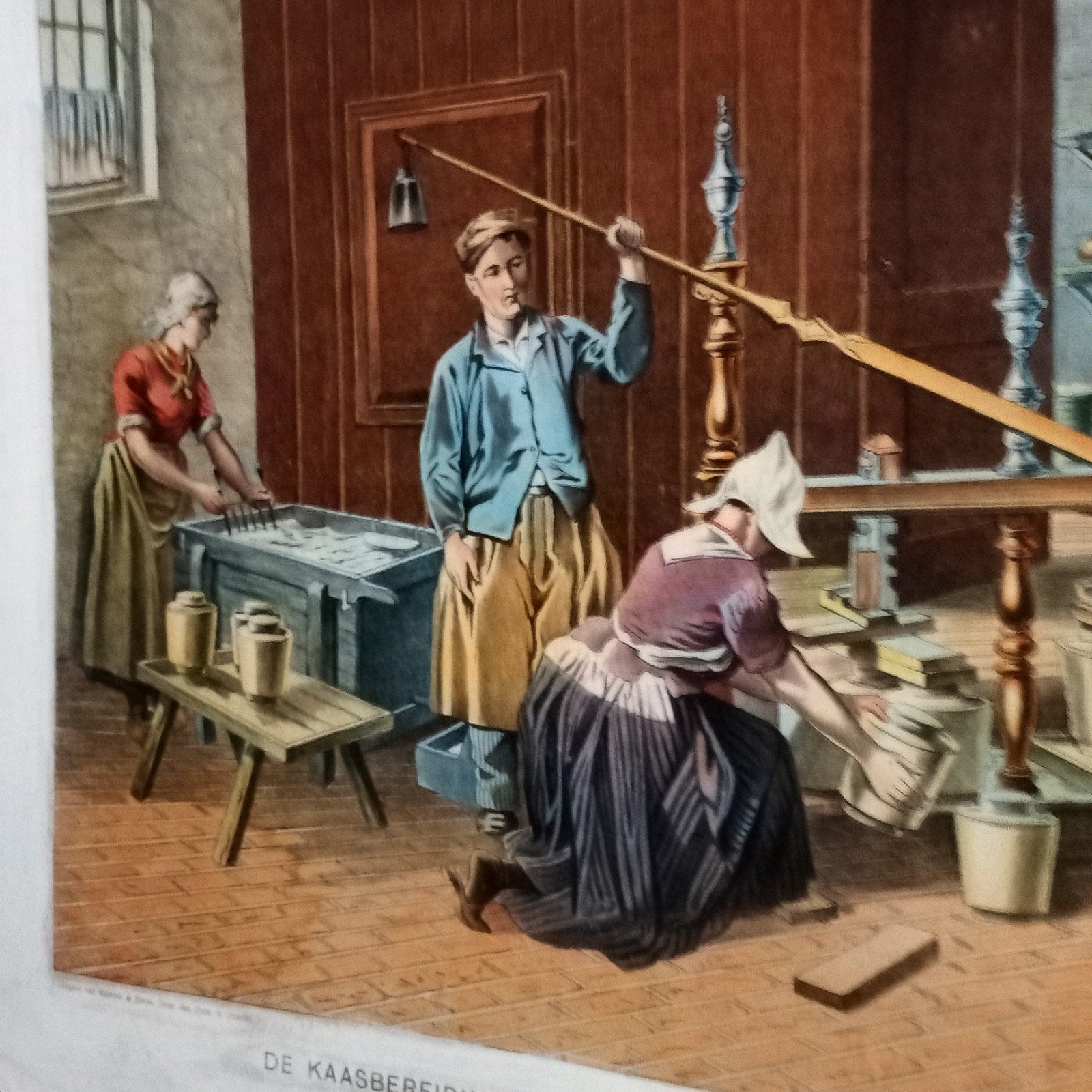 De KAASBEREIDING! H.J. van Lummel plaat.Maat: 75x55 cm., Ophalen, Geschiedenis