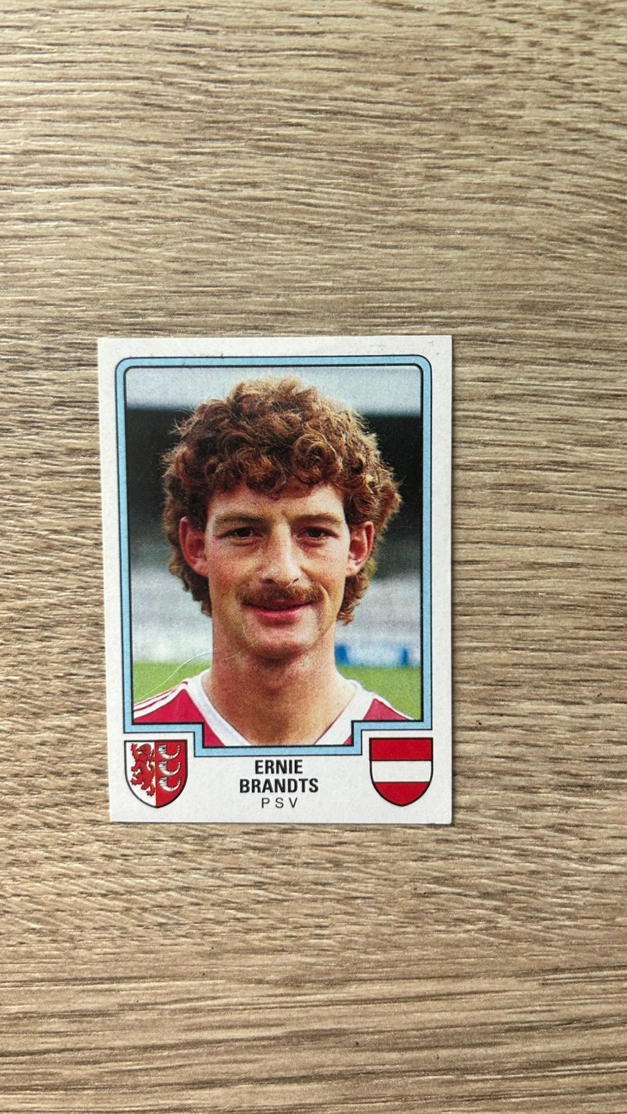 Panini Voetbal 86 plaatje Ernie Brandts PSV, Verzenden, Zo goed als nieuw, Sticker