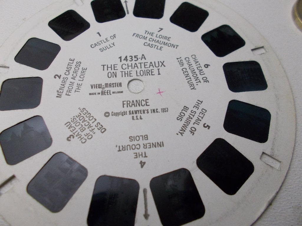 1957 VIEWMASTER 3 Schijfjes/Reels "CHATEAUX ON THE LOIRE"., Ophalen of Verzenden, Zo goed als nieuw