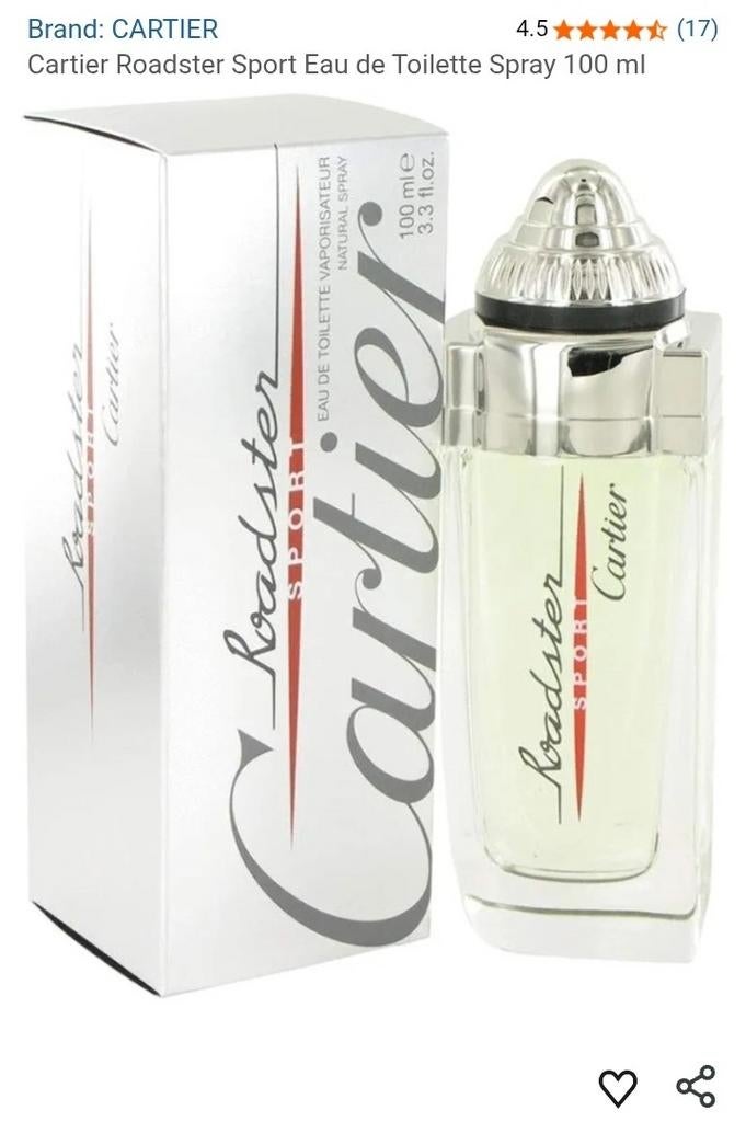Cartier Aftershave lotion and perfume - Roadster, Sieraden, Tassen en Uiterlijk, Uiterlijk | Parfum, Ophalen of Verzenden, Nieuw